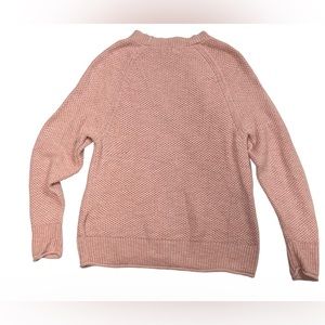 Sonoma pink Crochet warm sweater. Light pink long sleeve really warm sweater.